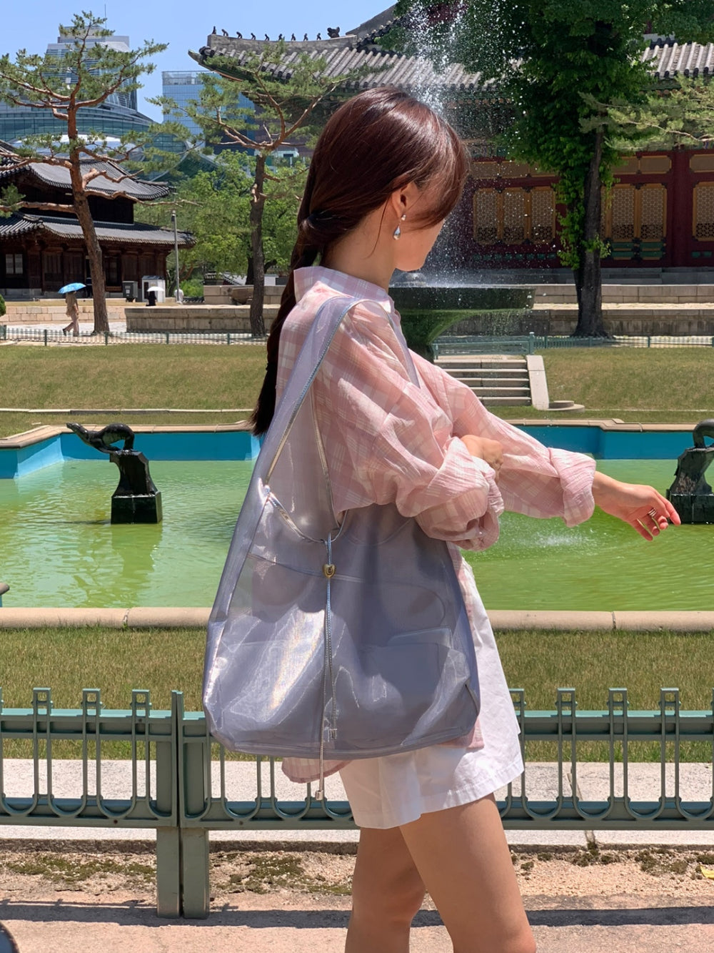 Eco check shirt-2col