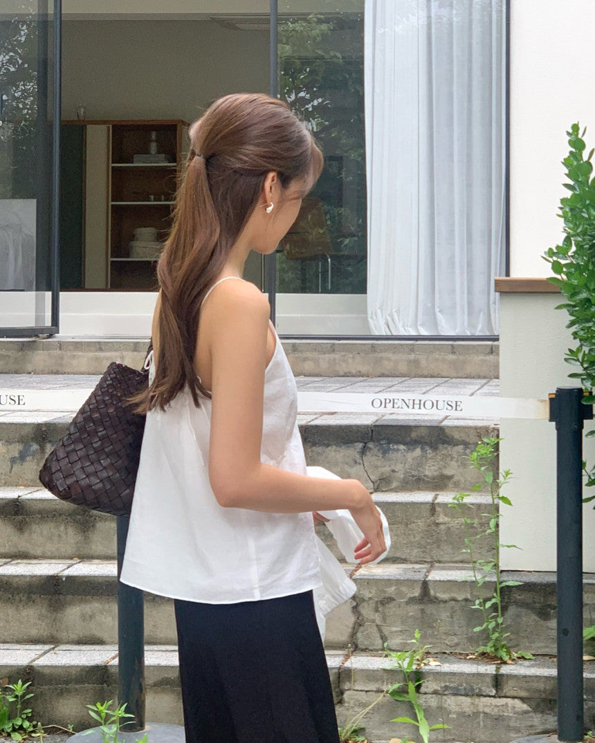 Amuse layered bustier blouse-2col