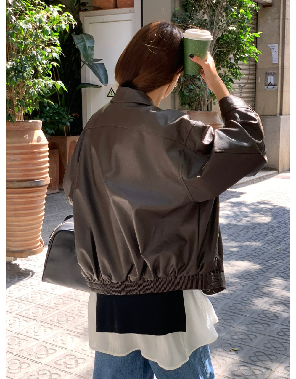 Alpha leather&suede jacket-2type