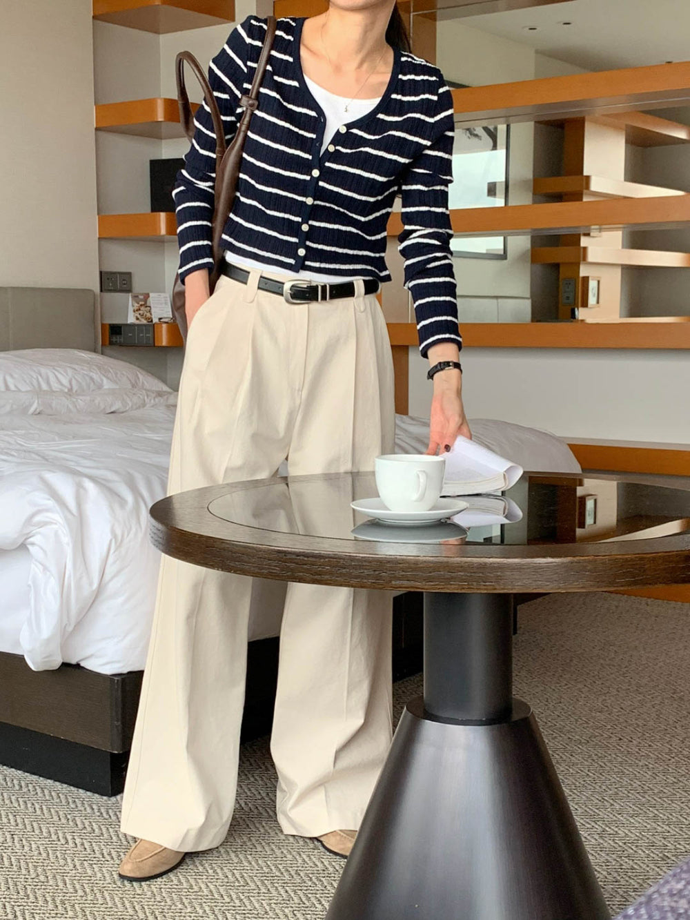 Sale navy即納 mimosa cardigan