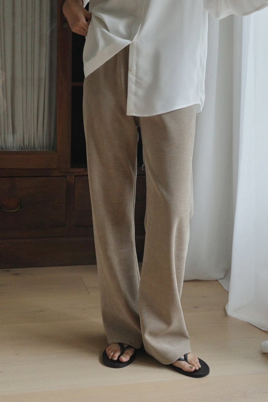 Belua corduroy banding waist pants-3col