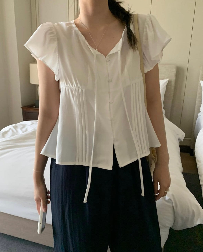 Aloha string blouse-2col