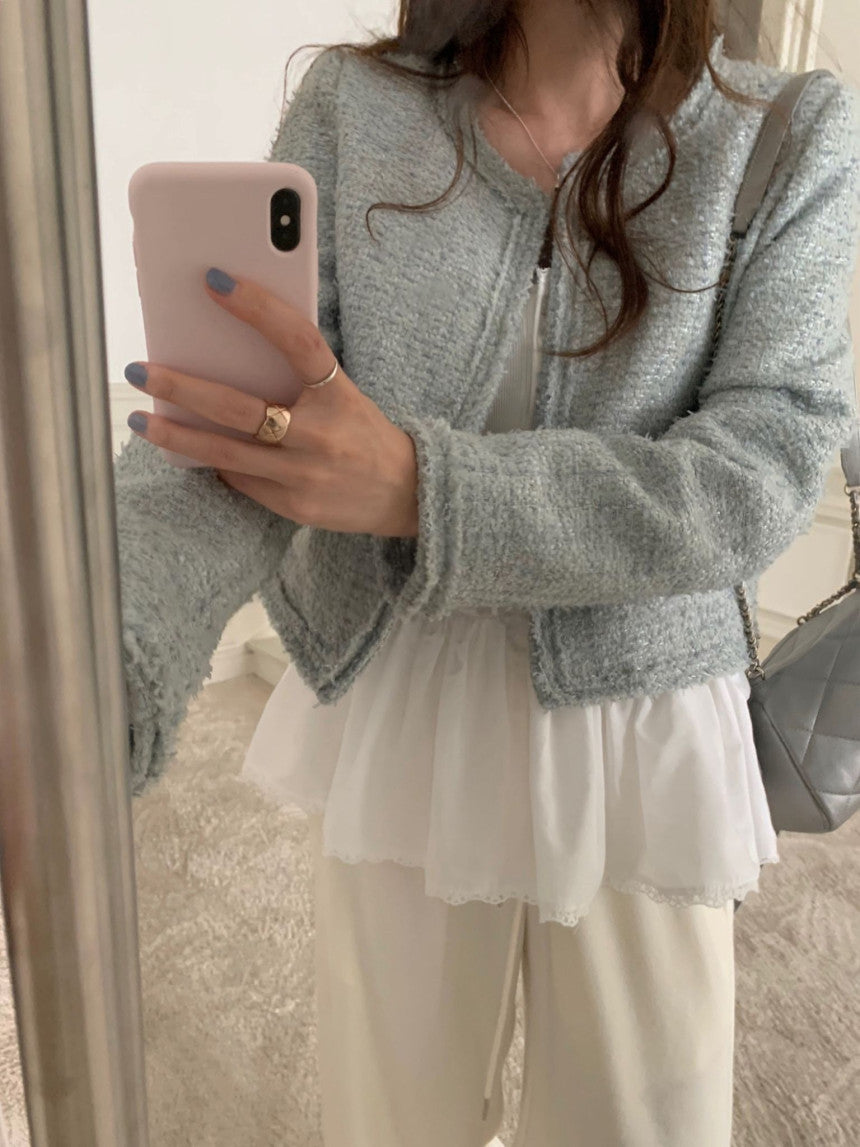 Salmon tweed jacket-3col