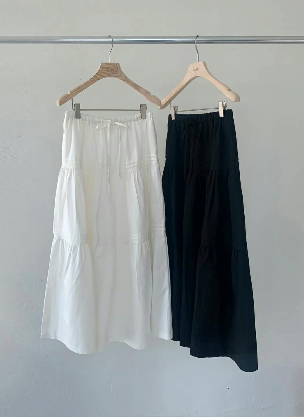 liter audrey pintuck skirt-2col