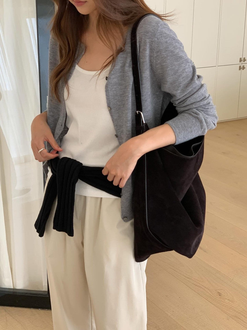 Ollive merino woo cardigan-3col