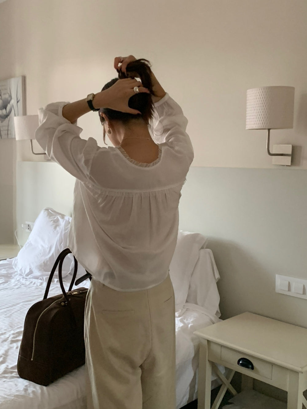 black即納 Date blouse-3col