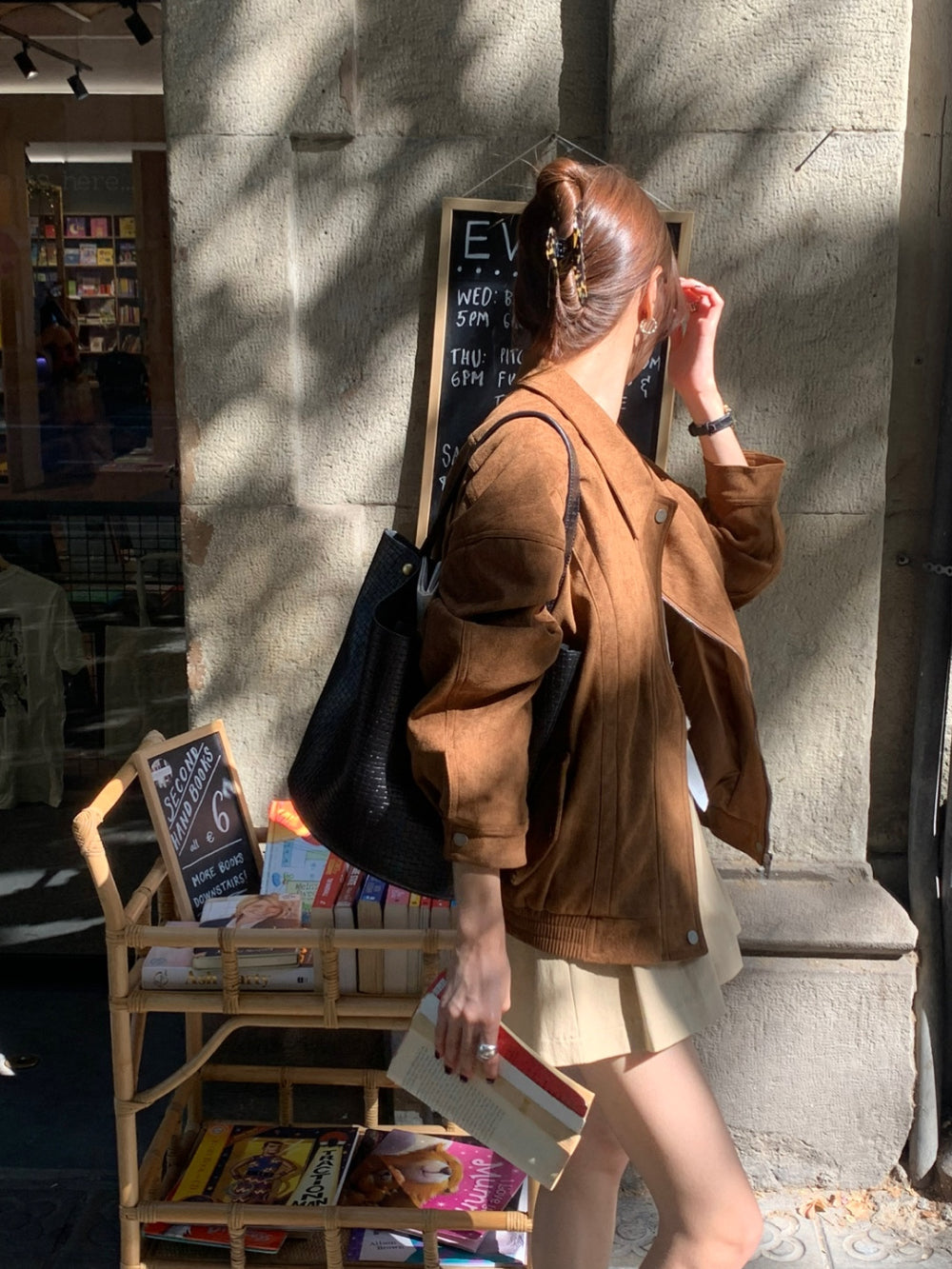 Alpha leather&suede jacket-2type