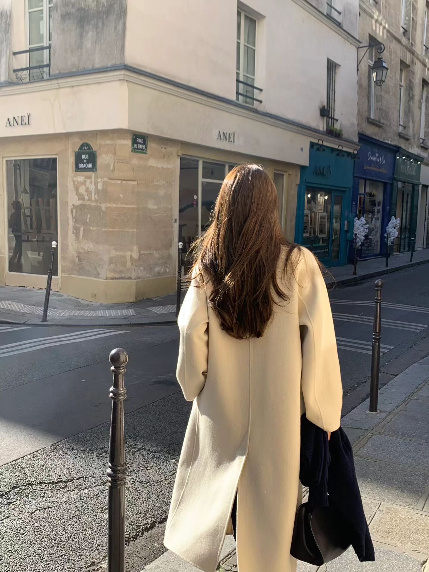 Ounce from cashmere handmade coat-2col
