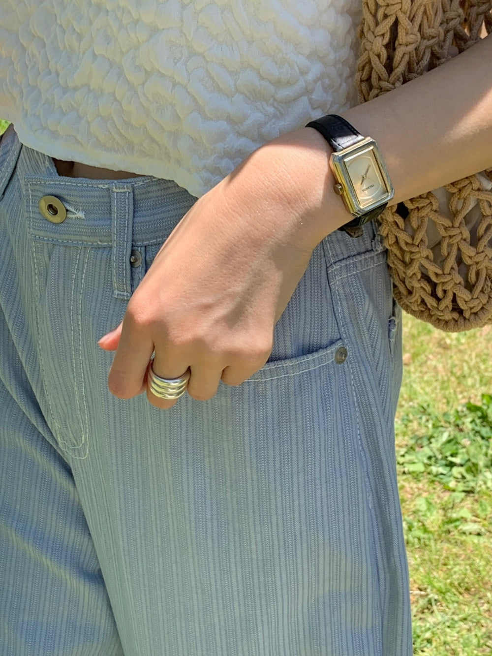 Jacquard denim-2col