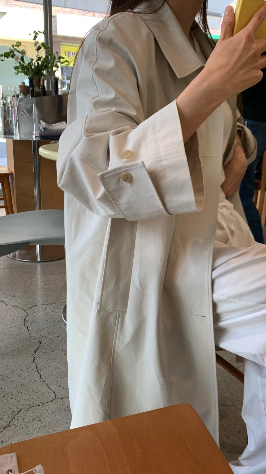 ivory即納 Haus raglan half trench coat-2col