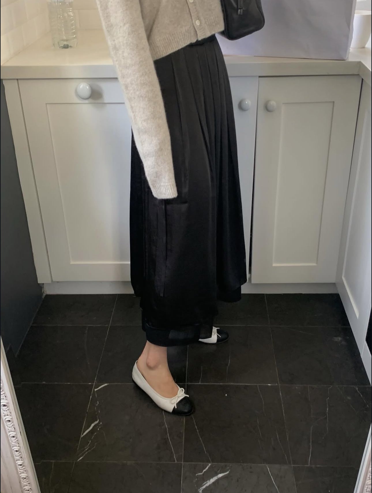 liter rachel double satin pleats skirt-2col