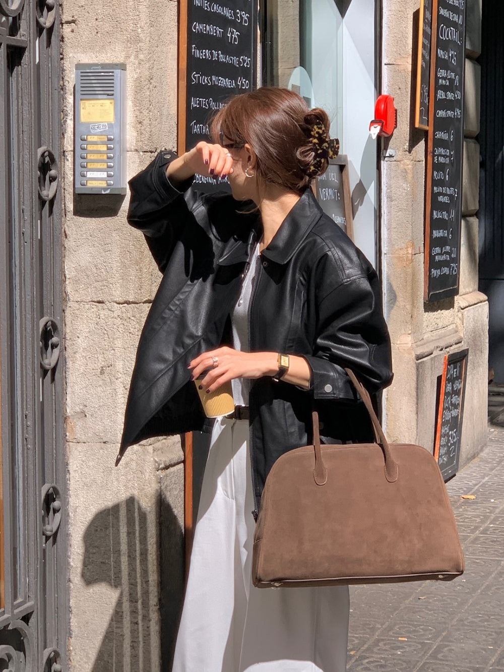 Alpha leather&suede jacket-2type