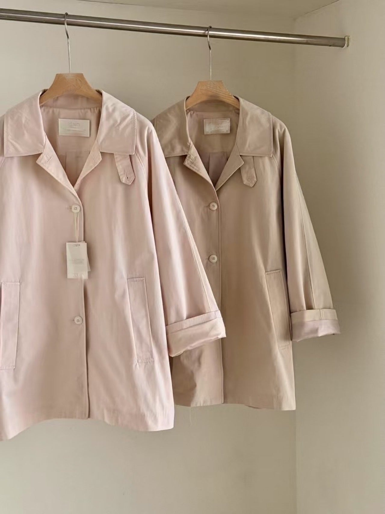 Sndy high neck half trench-2col