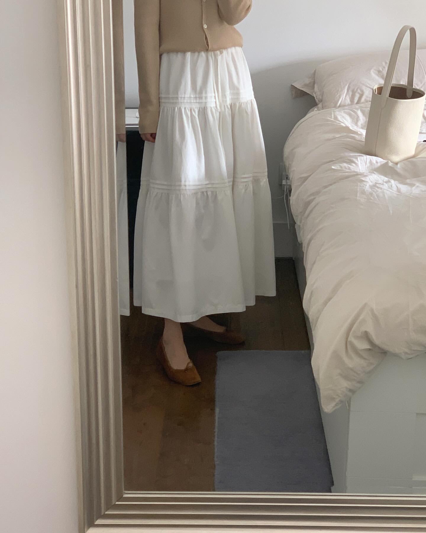 liter audrey pintuck skirt-2col
