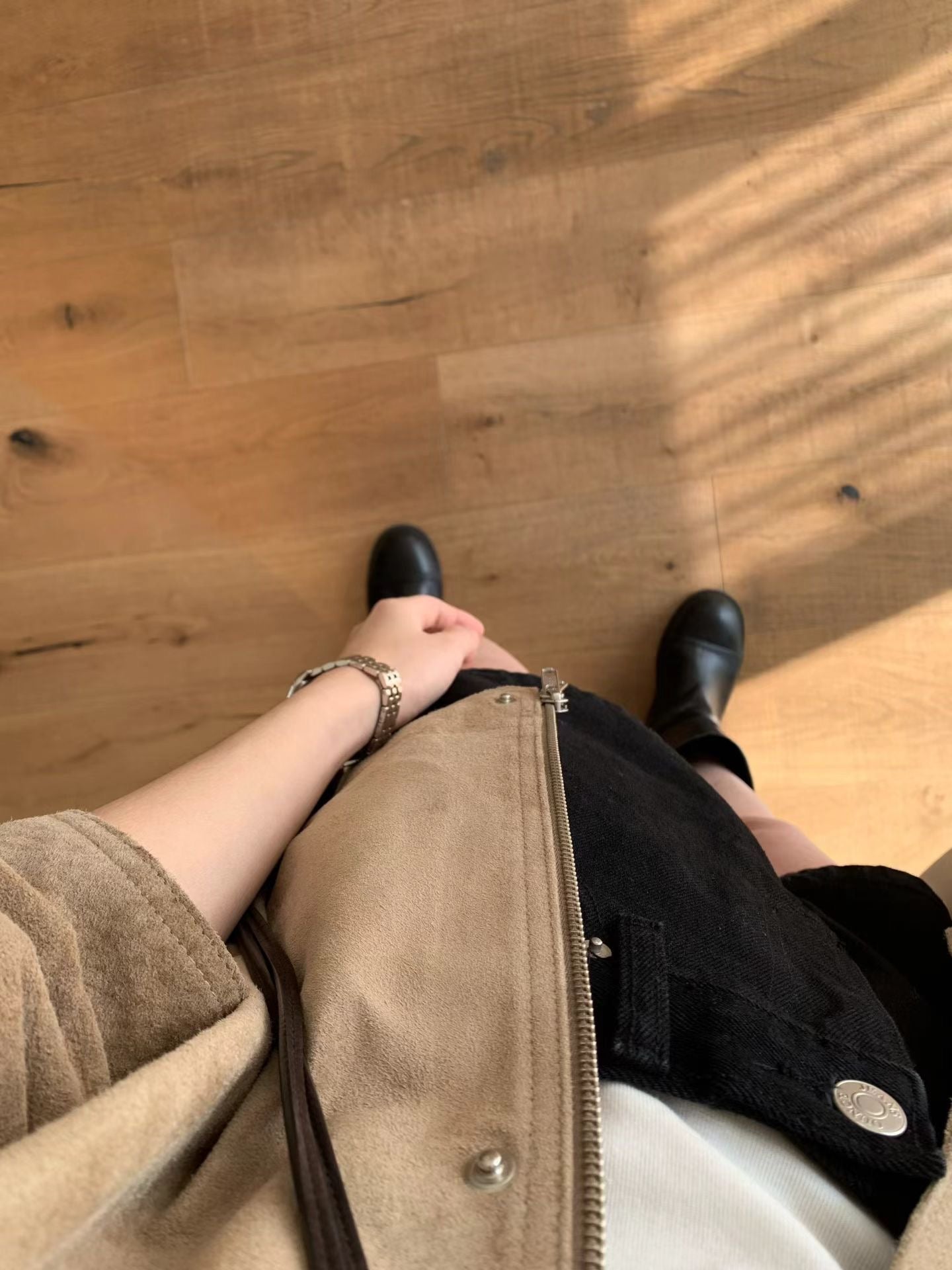 Ounce clean denim shorts-2col