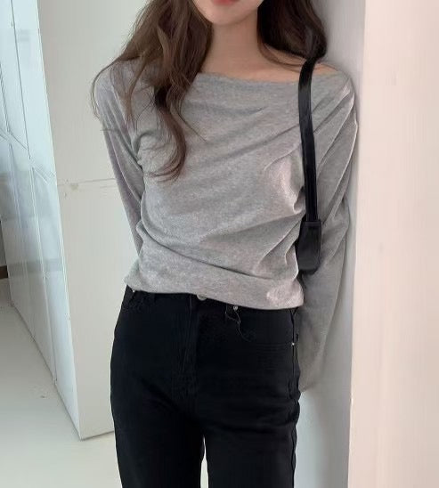 Jenny shirring T-4col