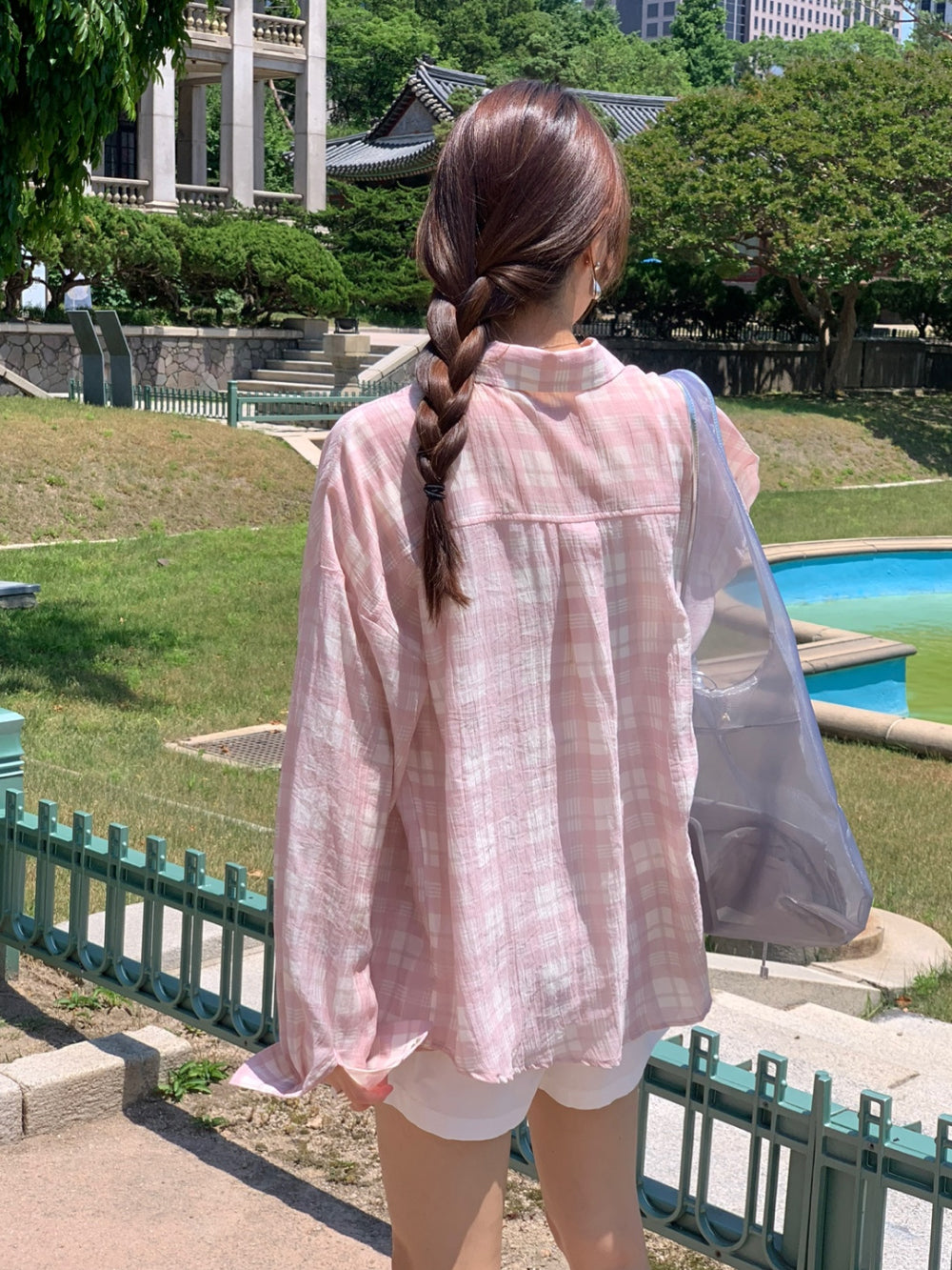 Eco check shirt-2col