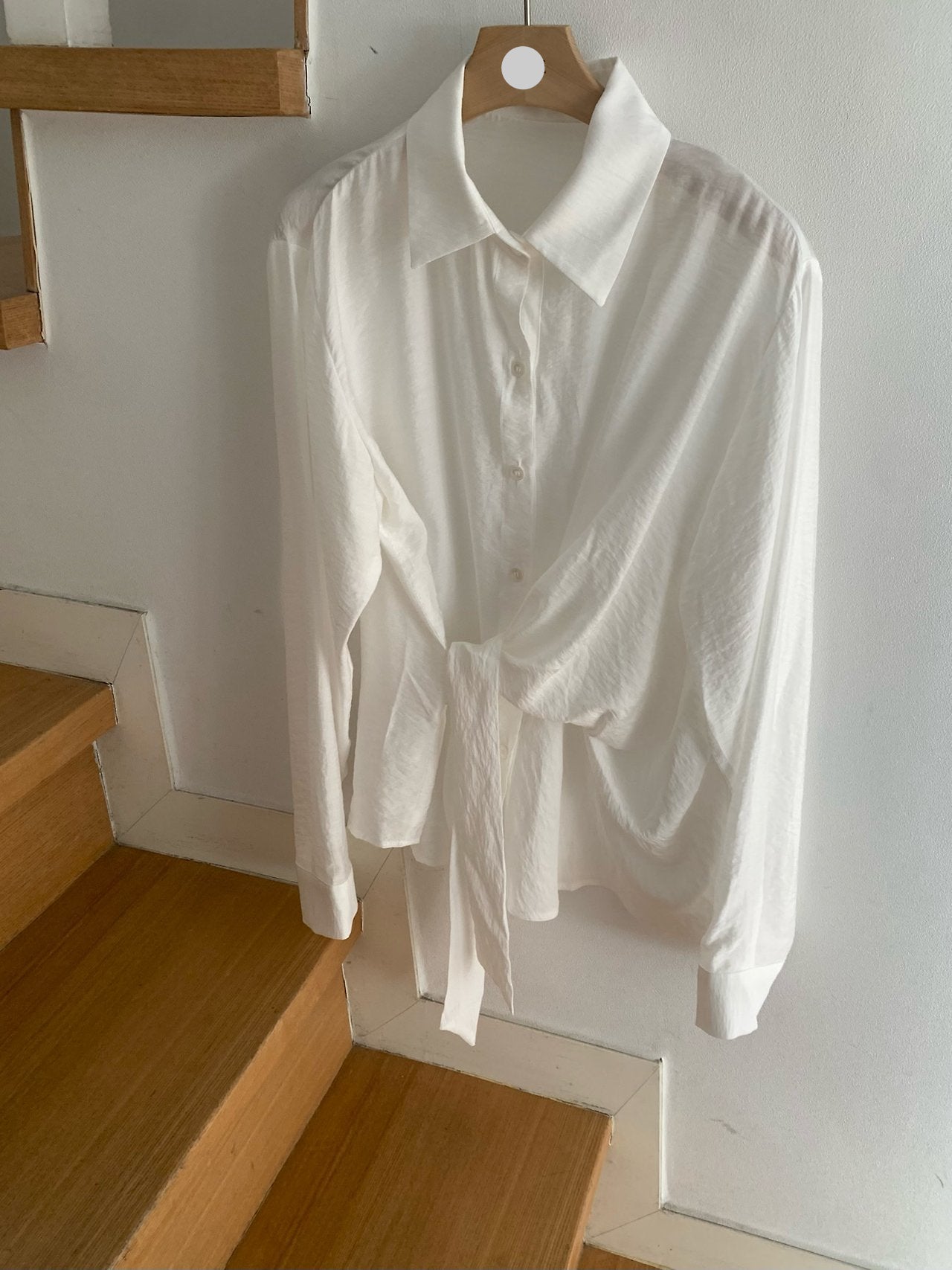 Veil wrap blouse-2col