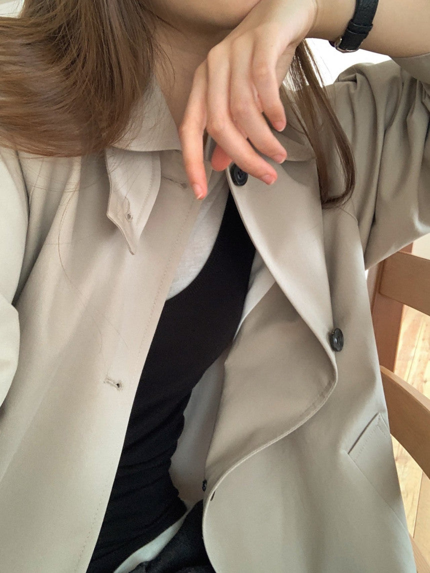 Barnnet long trench coat-2col