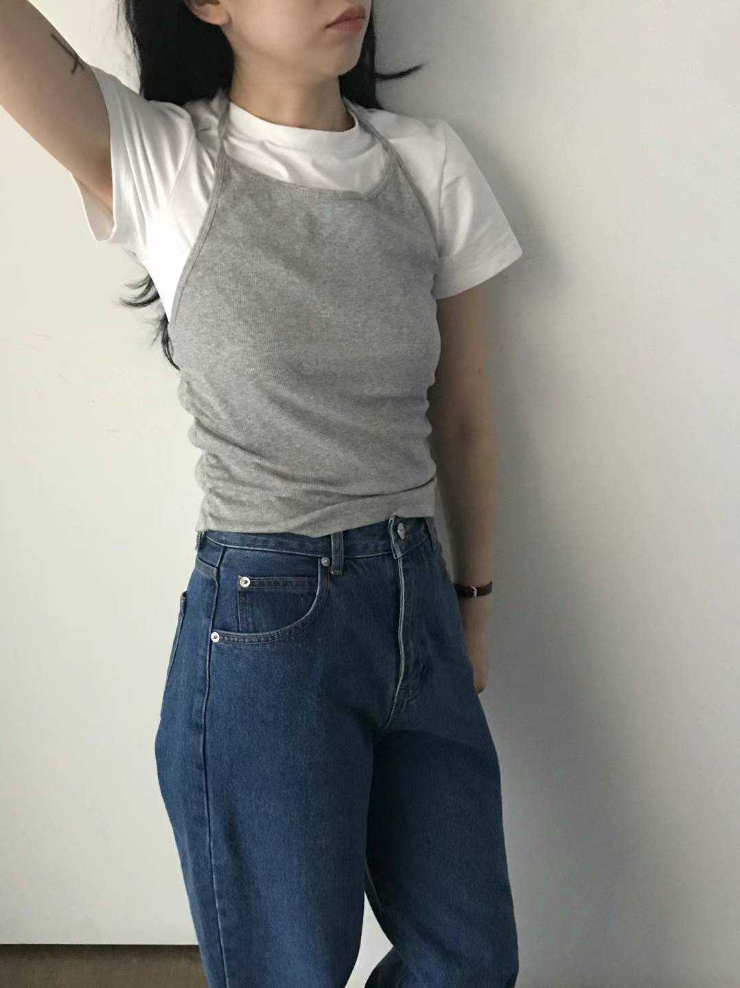 *Sale ivory即納 carol jelly span T-4col