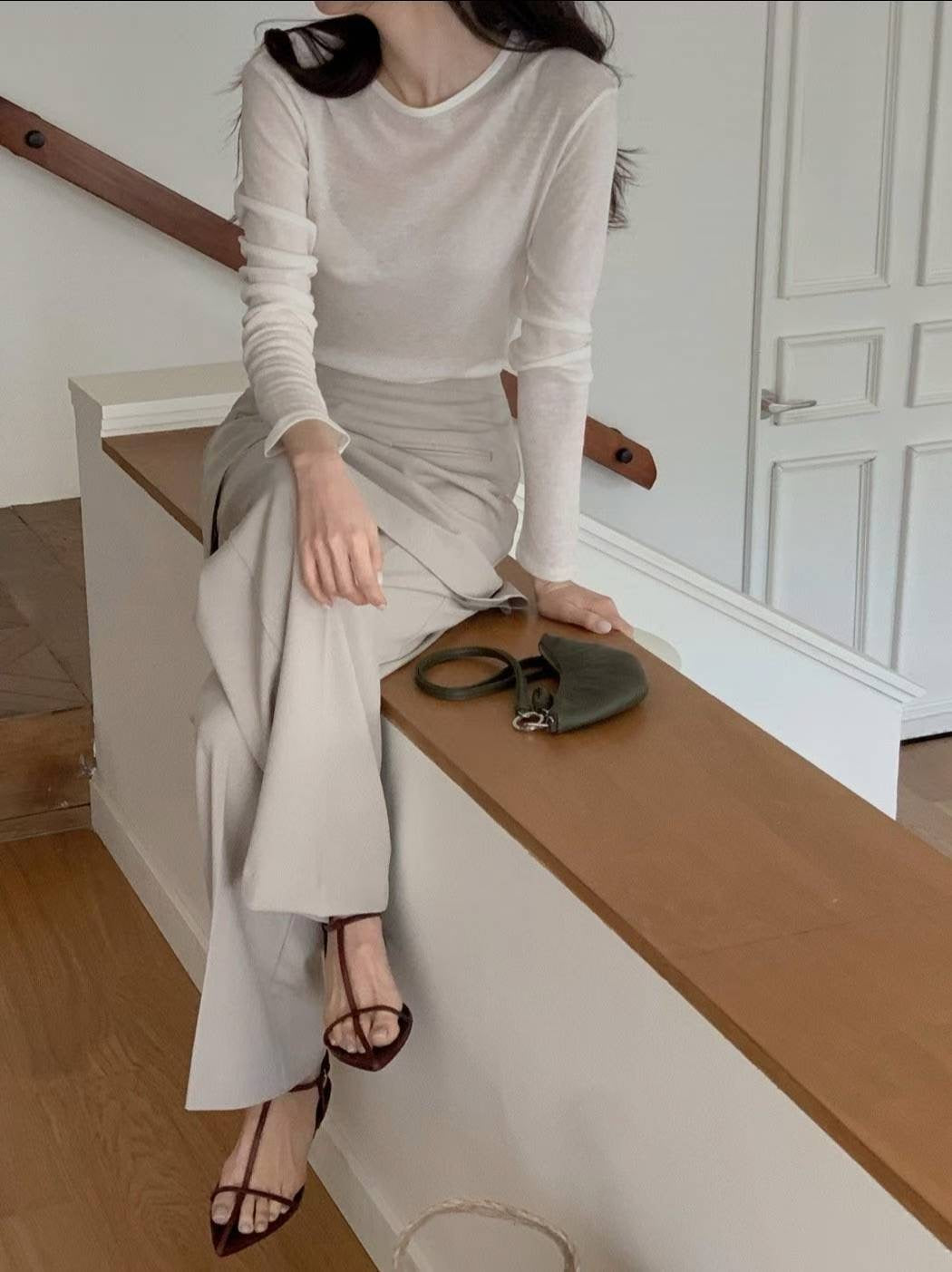 Wool tencel T-3col