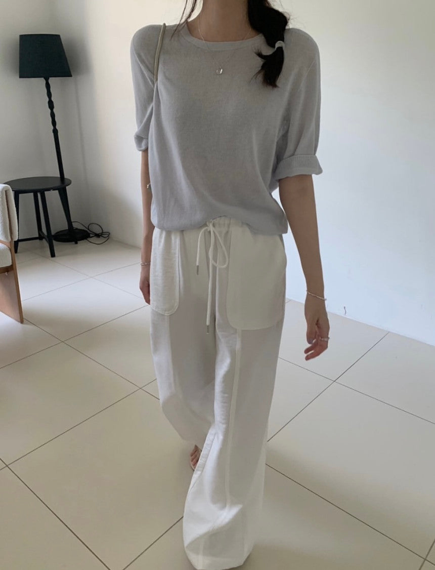 Wholegar linen half knit-3col