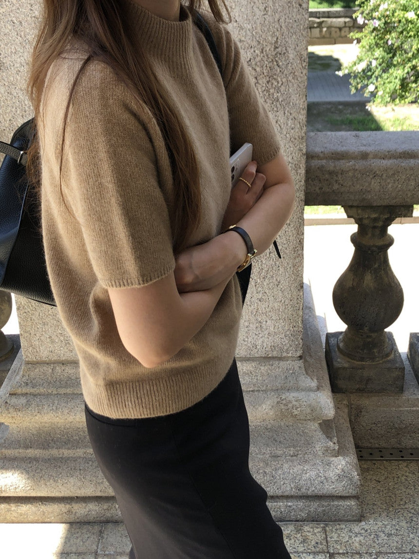 Verona fox half turtle neck knit-3col