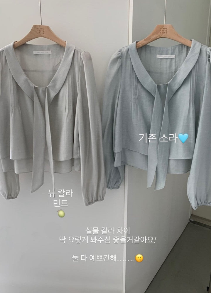 rose tie blouse-4col