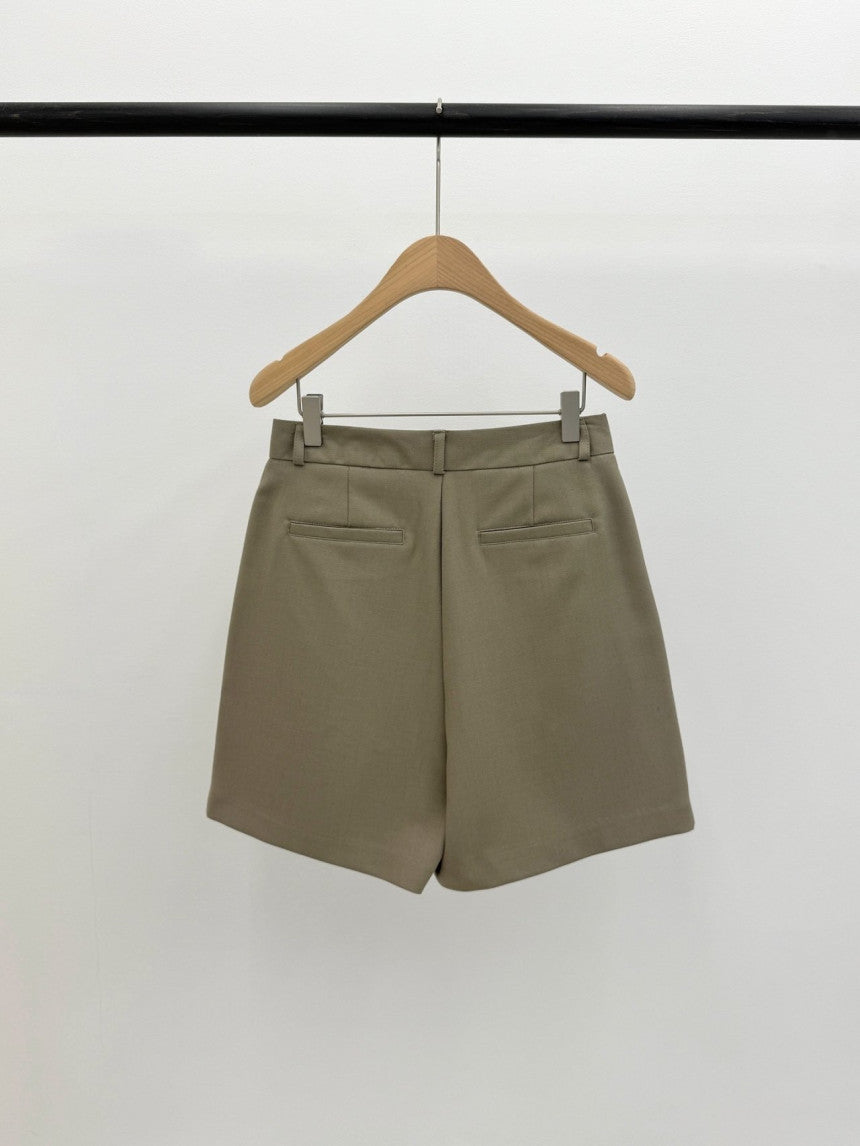Noma pintuck half pants-2col