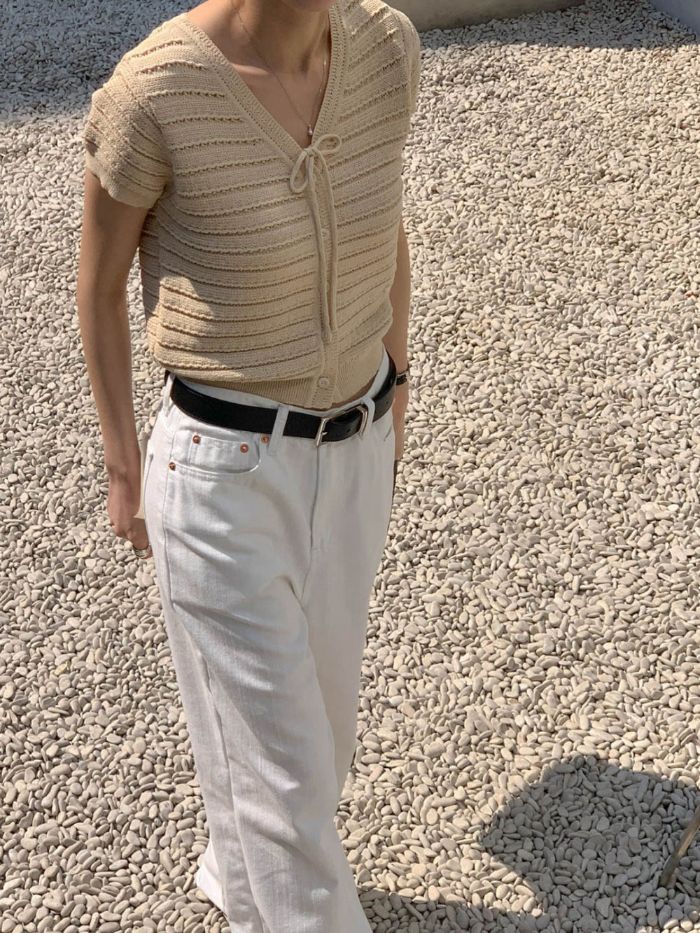 ivory即納 Ami Cardigan-3col