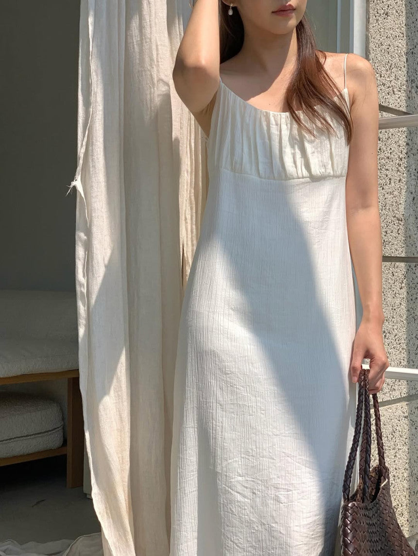 Oz shirring string onepiece-2col