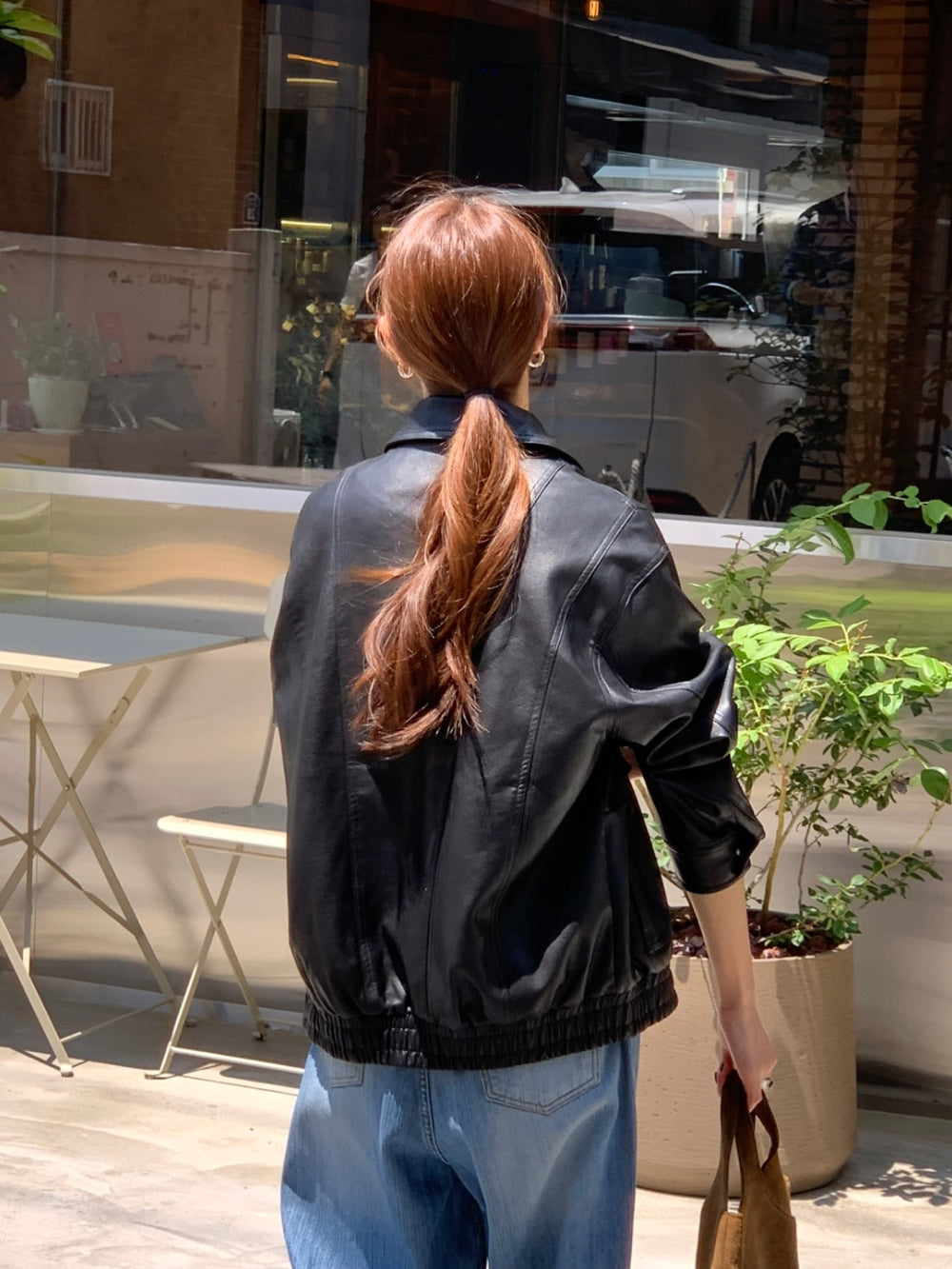 Mud leather jacket-2col
