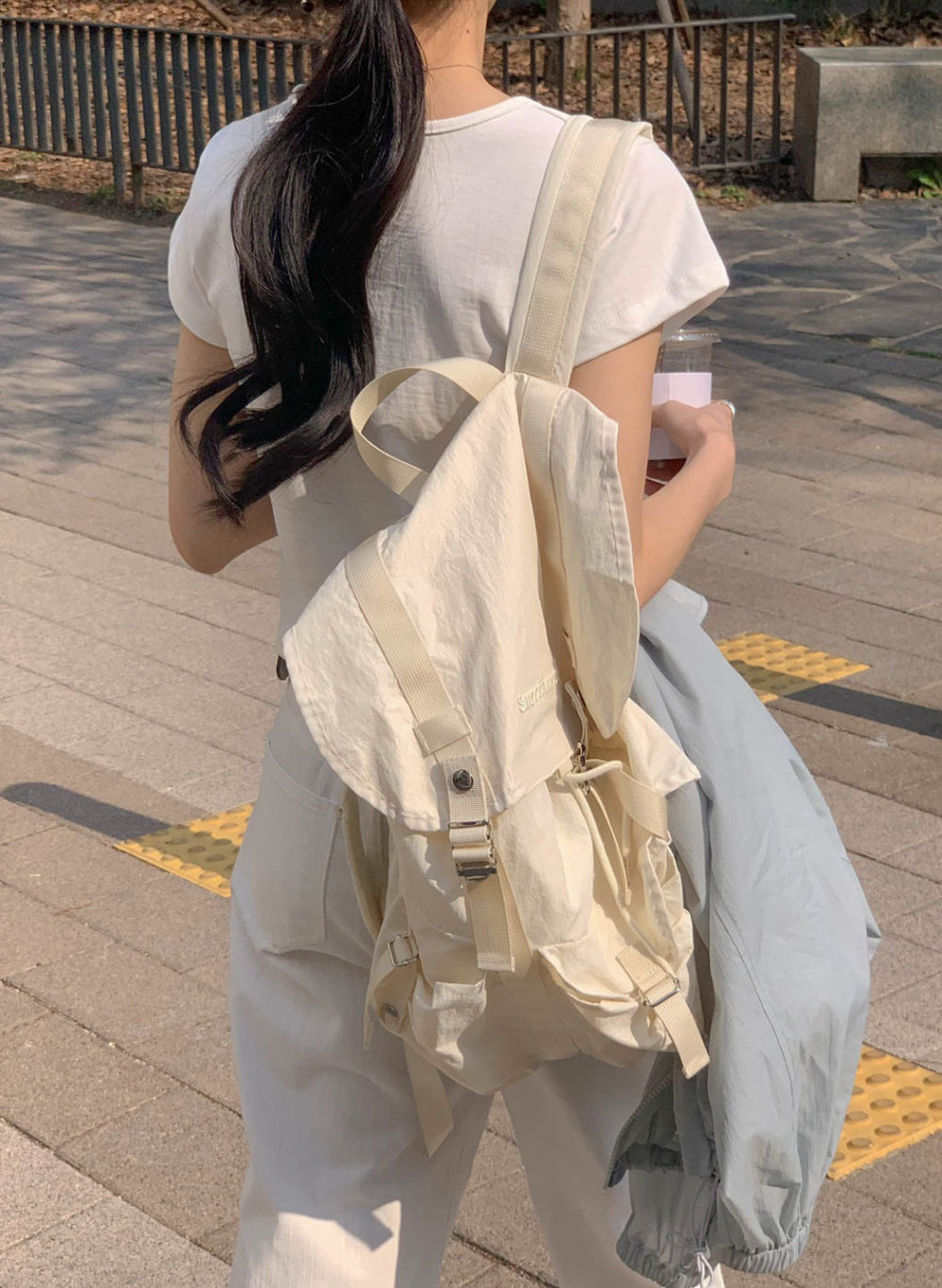 ivory即納 Baige semi crop T-4col