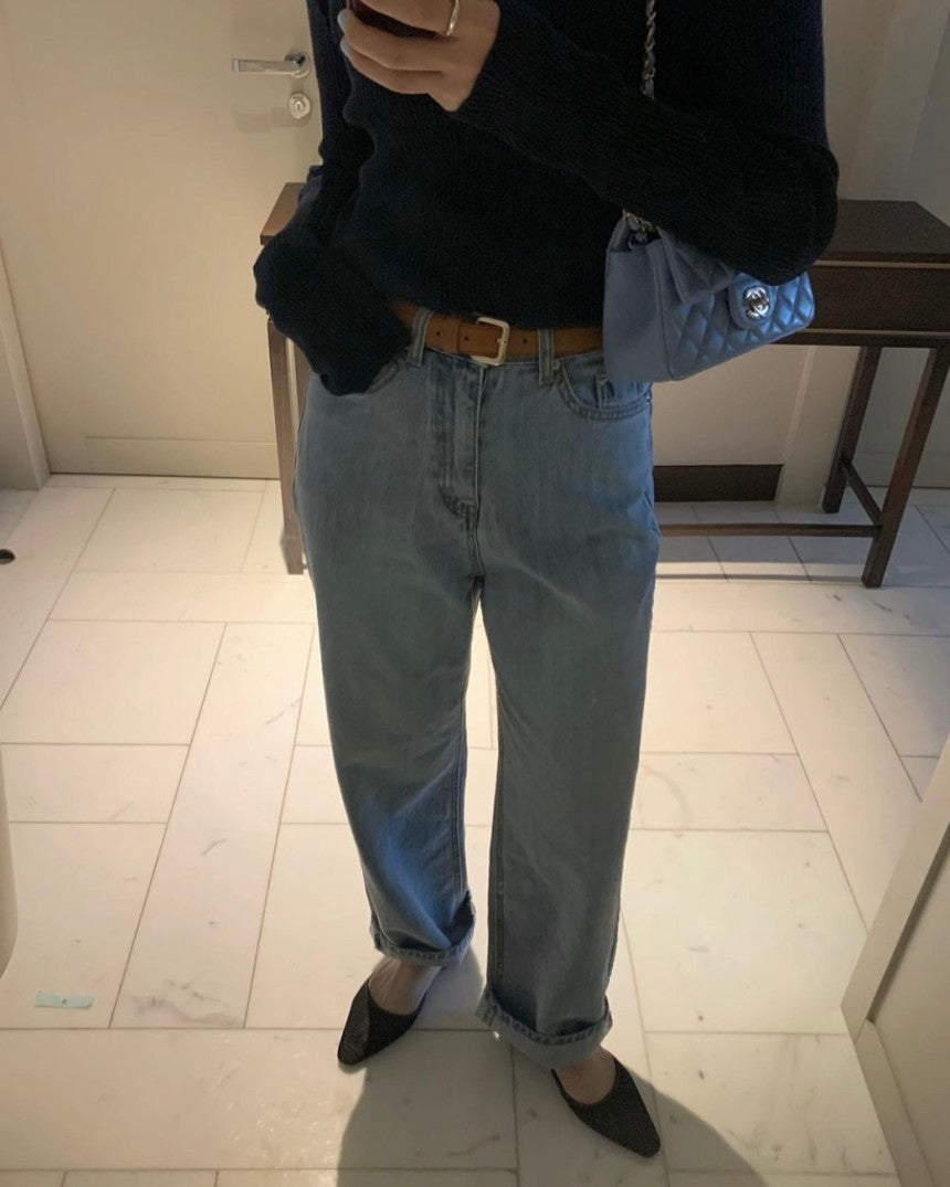 Sale s-即納 basic wide jeans