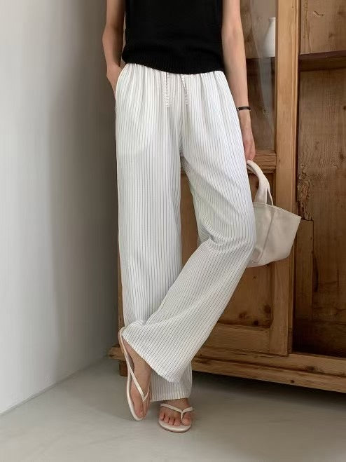 Winnie seersucker s.t banding pants-4col
