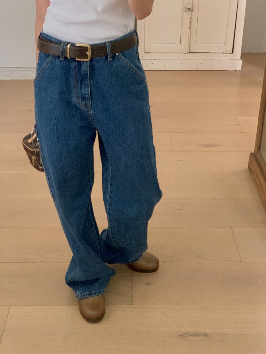 113 Carpenter denim ショート丈あり