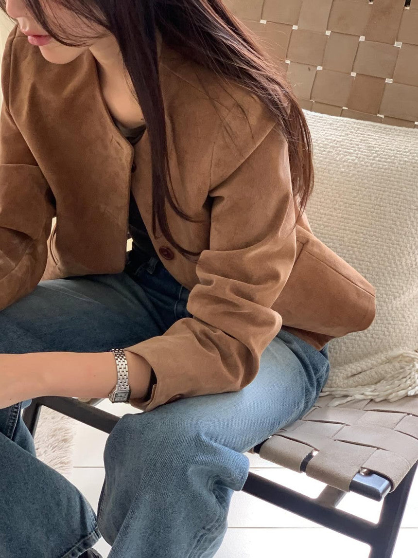 Camel tone suede jacket