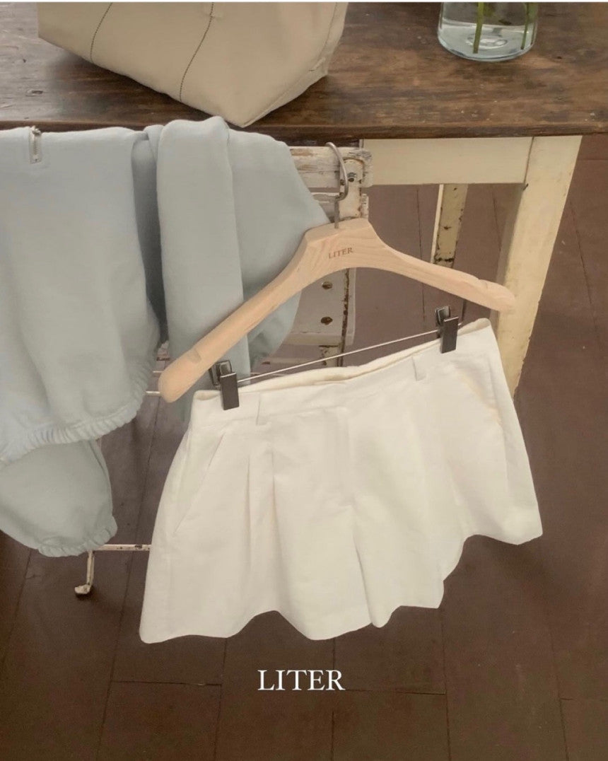 ivory-s即納 Liter ari pleats skirt pants