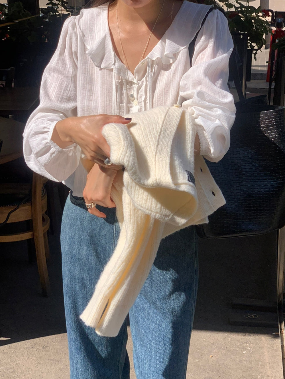 ruffle blouse-2col