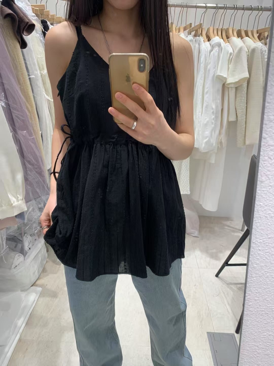 Rom and lace bustier blouse-2col
