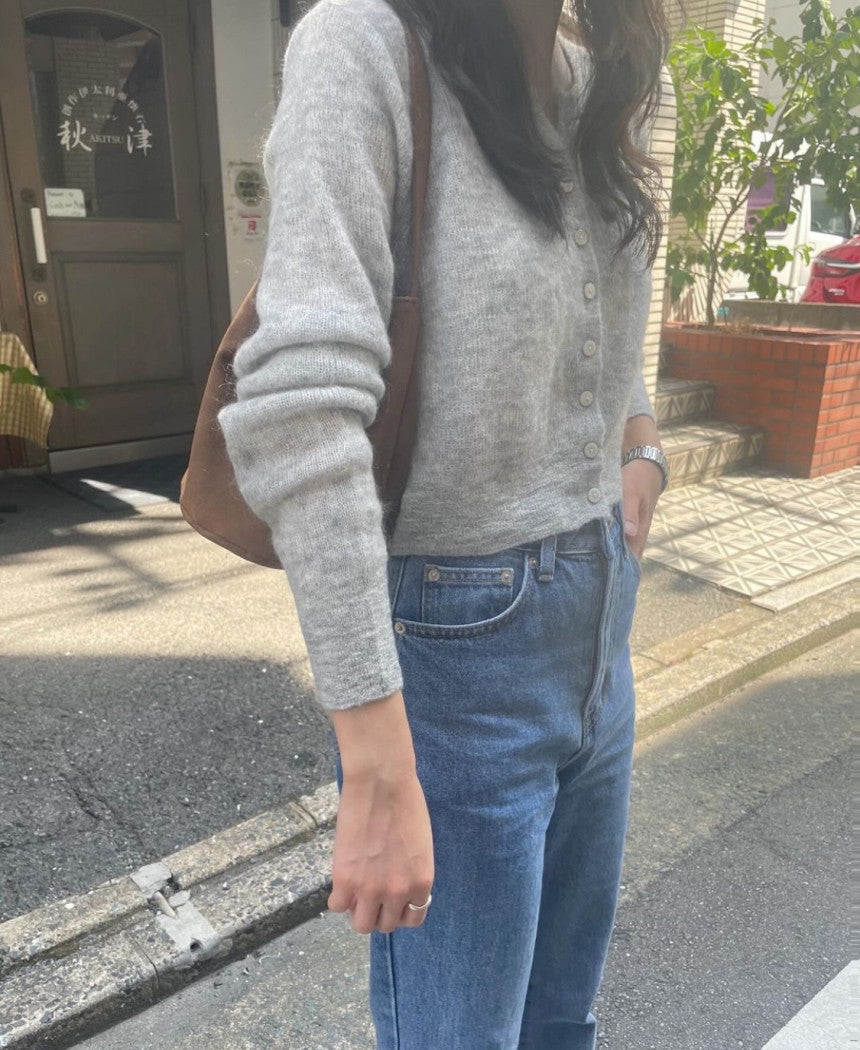 Suede shoulder bag