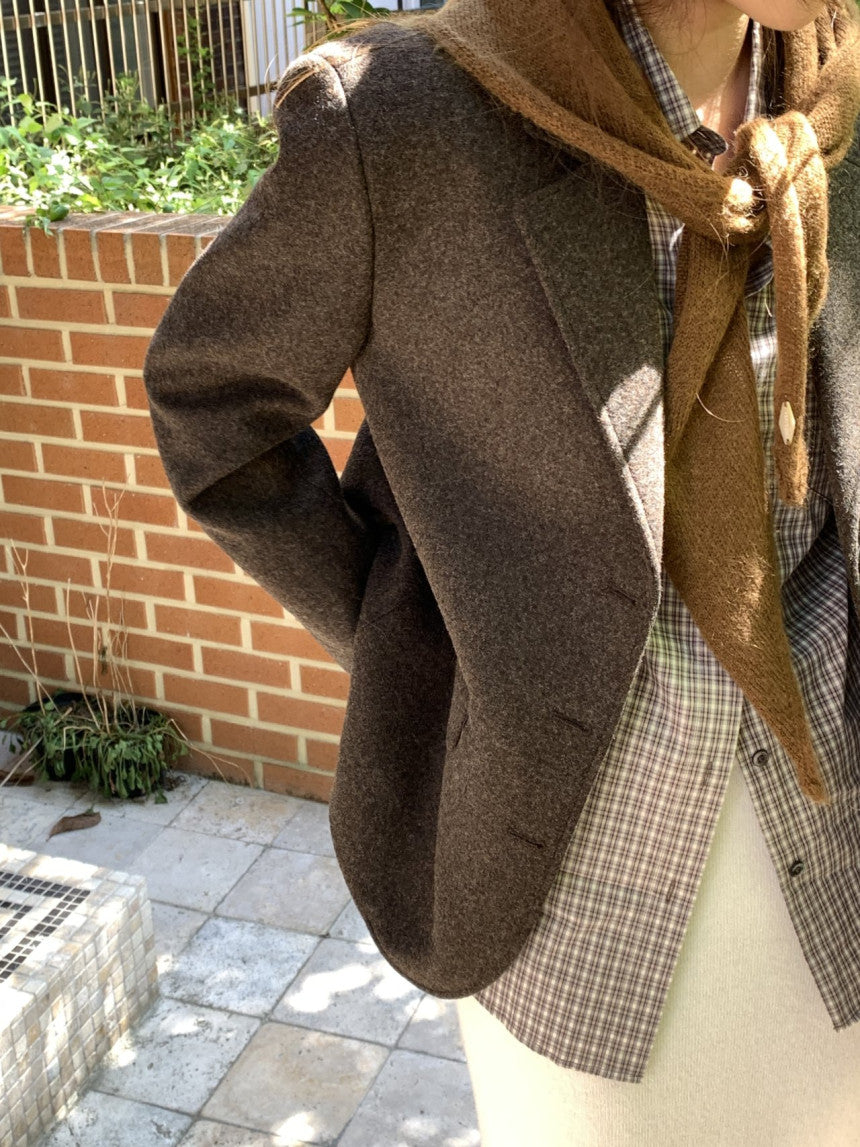 Kid mohair knit scarf-5col