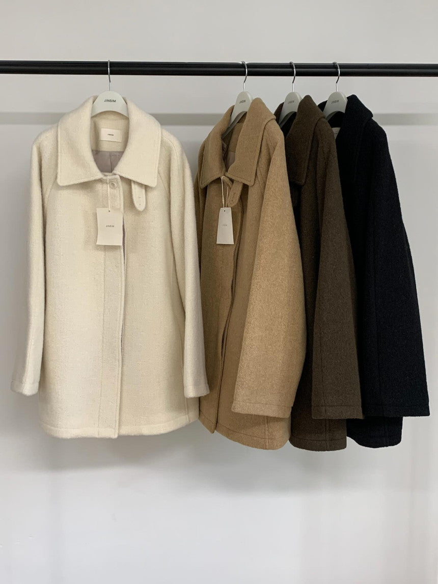 Carry half baby alpaca coat-3col