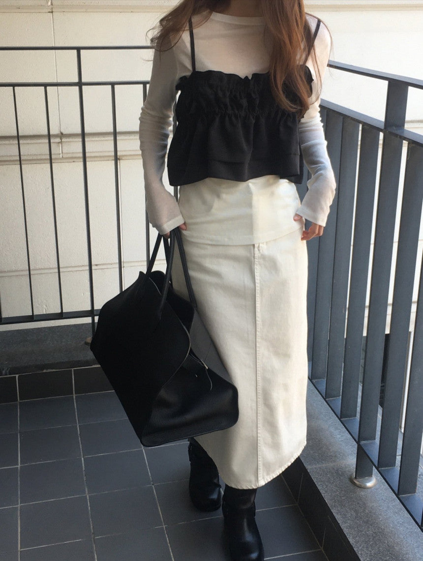 Bully cone dying denim skirt