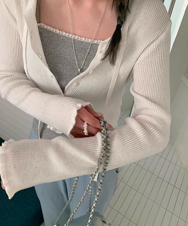Summer rib cardigan-3col
