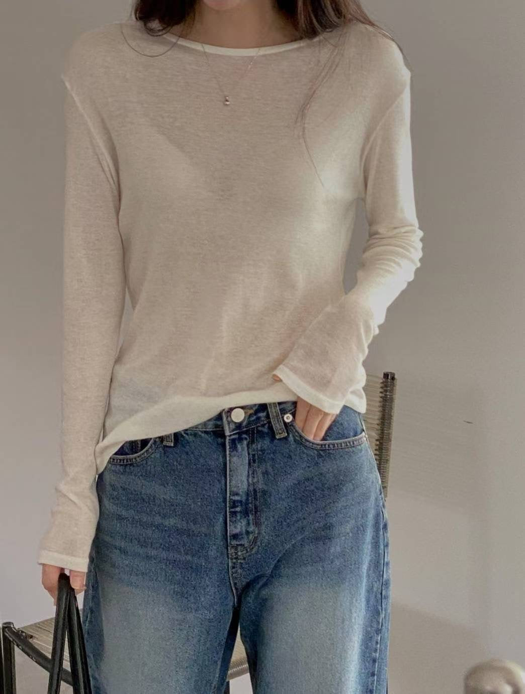 Wool tencel T-3col