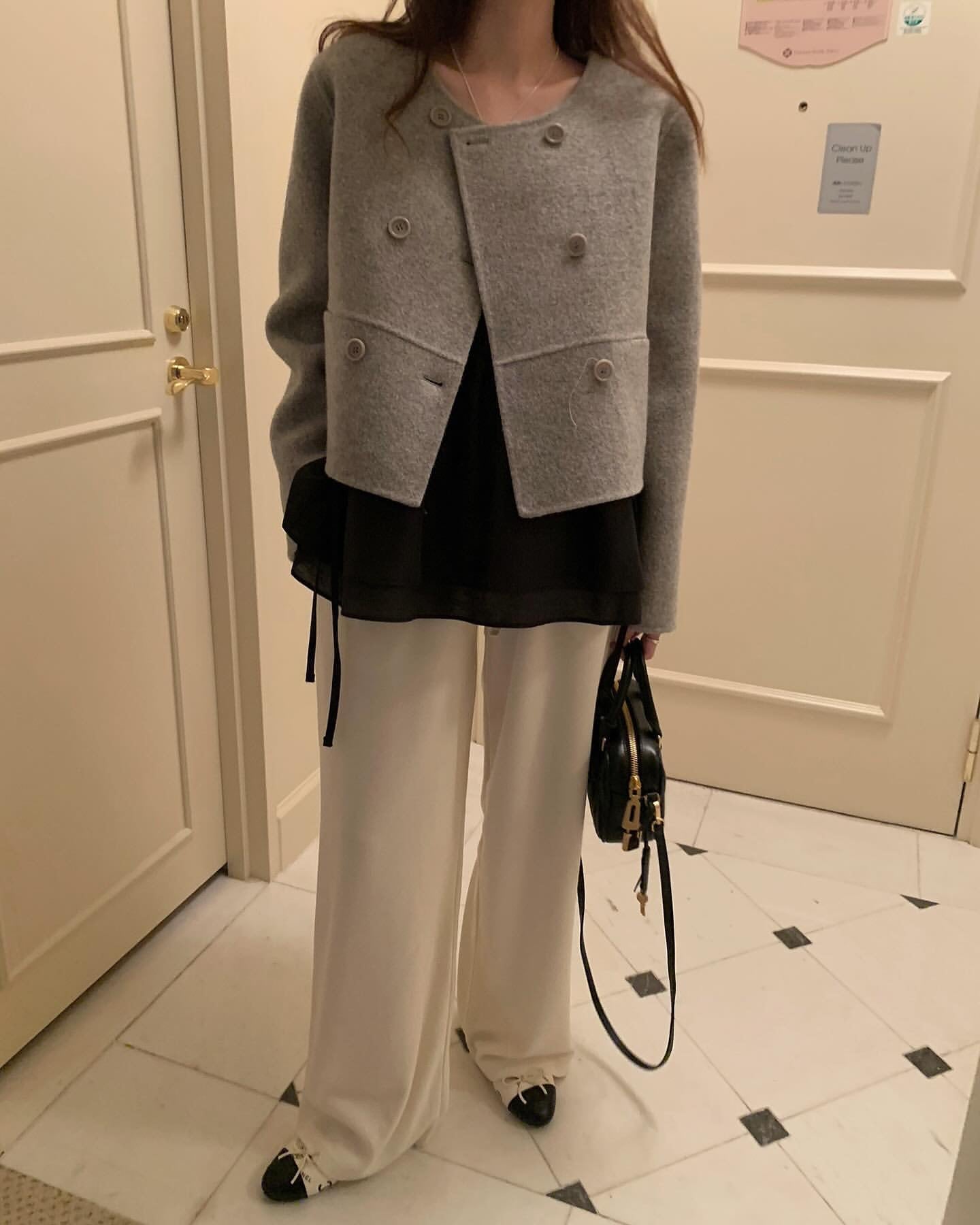 Mini short double handmade coat-3col