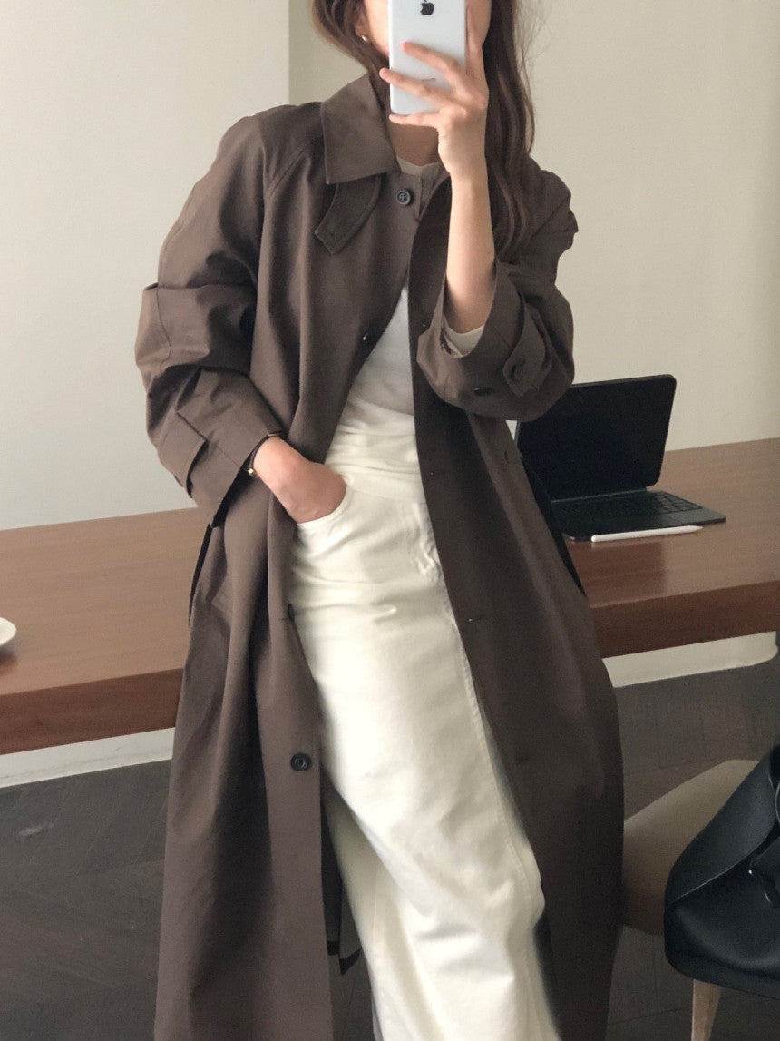 Barnnet long trench coat-2col