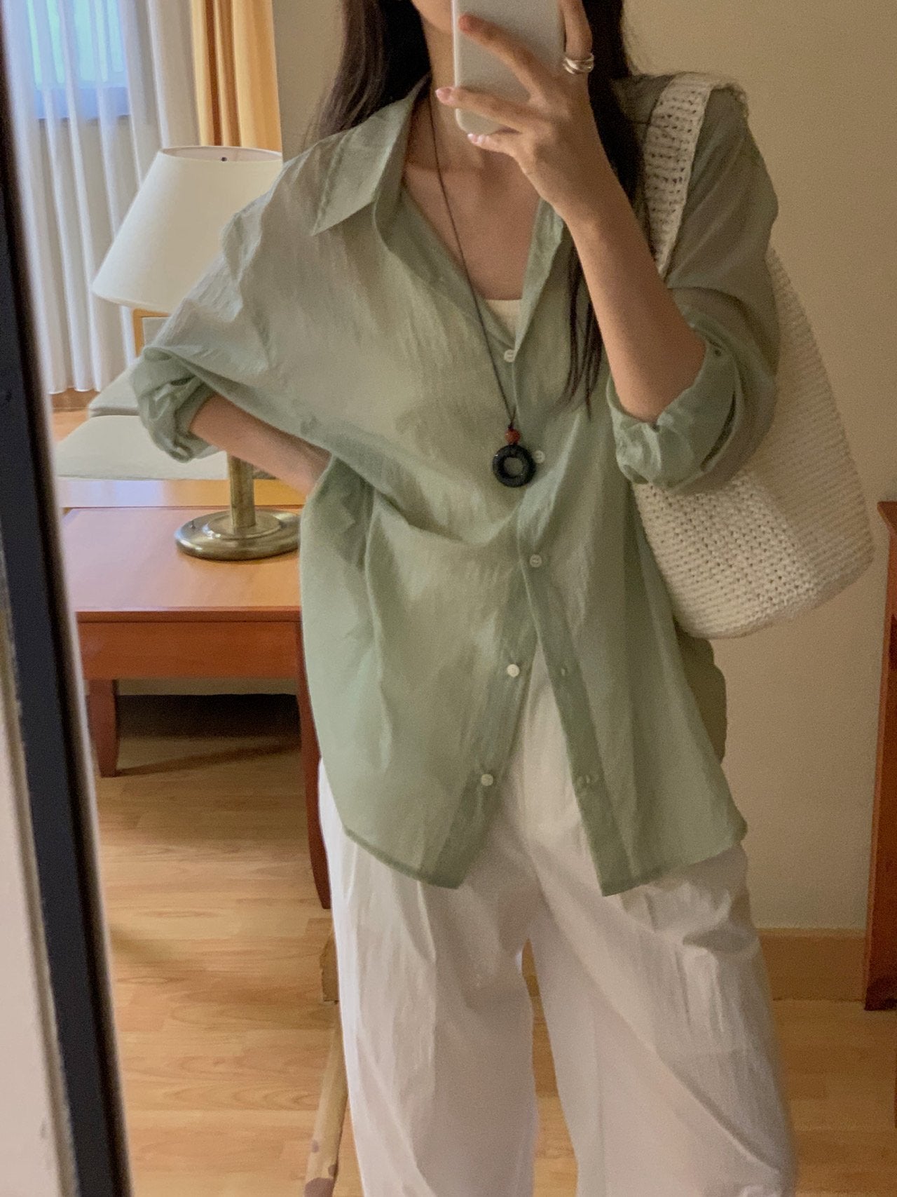 Sheer shirt-5col