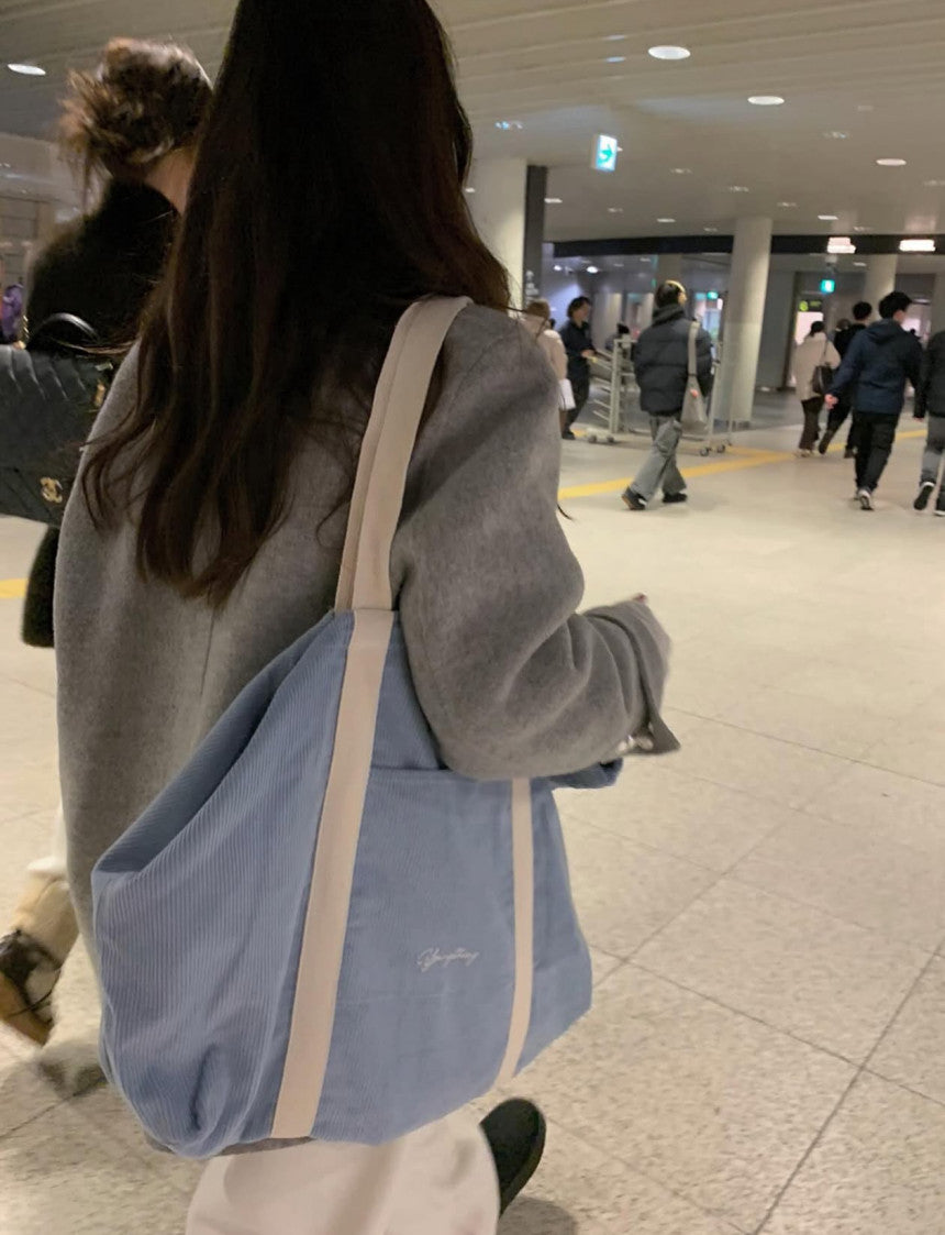Corduroy big bag-3col